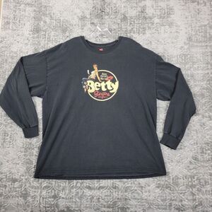 Betty Burgers Santa Cruz Shirt Men's XXL 2XL Black Long Sleeve Juicy Patties